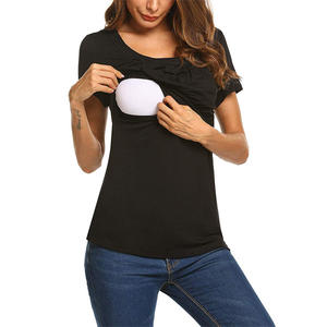 T-<span class=keywords><strong>shirt</strong></span> de maternité décontracté d'été chaud et solide, vêtements pour femmes enceintes, t-shirts de <span class=keywords><strong>grossesse</strong></span> amples de style européen - Product Image 1