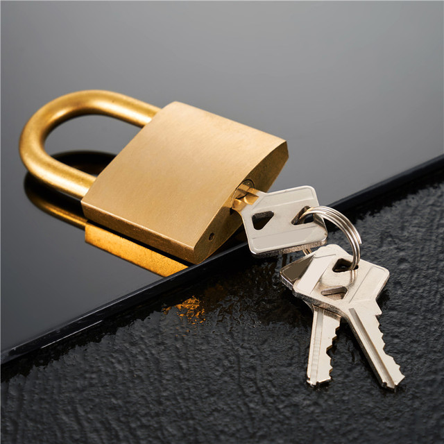 Brass Padlock with 3 Keys High Security Anti-Theft Door Lock for Storage Unit Locker Factory Direct Price Small MOQ