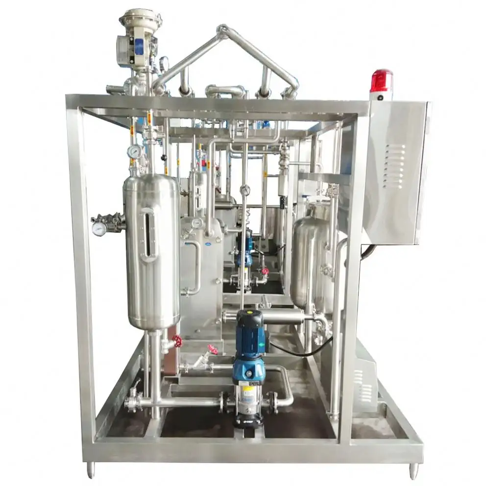 SUS 304 Continuous Small Pasteurization Machine Fruit Paste Puree Pasteurizing Bottle Juice Jam Pasteurization Machine For Sale