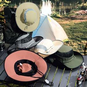 Chapeau de pêche à large bord en <span class=keywords><strong>maille</strong></span> respirante à séchage rapide, protection UV, type printemps-été - Product Image 3