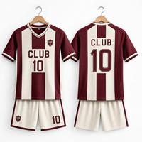 Kaos Sepak Bola Retro Pria Bahan Polyester Cepat Kering Jersey Sepak Bola Bernapas dengan Jaring Seragam Tim Cetak Kustom untuk Olahraga Klub