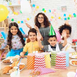 Christmas Paper Treat <b>Bags</b> Christmas Holiday Sharp Bottom Party Favor <b>Bags</b> for <b>Goody</b> Candy Cookie Buffet - Product Image 5