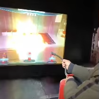 Système de projection murale interactive 3D VR pour la formation aux extincteurs avec télécommande pour une éducation à la sécurité immersive