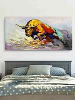 Grande toile murale vintage représentant un cowboy occidental, peinture murale, décoration intérieure américaine, peintures de qualité supérieure