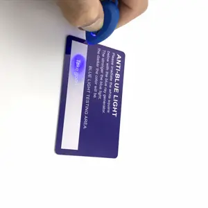 אנטי כחול אור ערכת בדיקת מבחן כרטיס כחול אור חסימת מבחן כרטיס