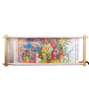 Marcos <span class=keywords><strong>de</strong></span> aro <span class=keywords><strong>de</strong></span> madera <span class=keywords><strong>de</strong></span> haya para bordado, forma rectangular, ajustable, <span class=keywords><strong>punto</strong></span> <span class=keywords><strong>de</strong></span> <span class=keywords><strong>cruz</strong></span> - Product Image 1