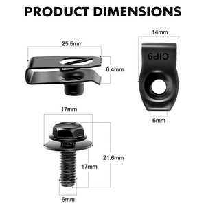 Kit de 35 vis autotaraudeuses à clipser pour carrosserie, pare-chocs, capot moteur et réparation de garnitures - Product Image 2