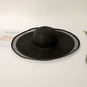 Chapeau de paille surdimensionné à large bord avec bordure en maille personnalisée du Zhejiang pour la pêche, les voyages et les affaires - Product Image 5