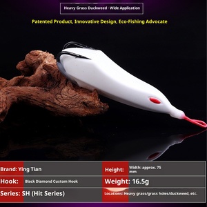 <span class=keywords><strong>Falcon</strong></span> modifié Thunderfrog Silicone grenouille leurre 7.5cm 16.5g noir King Kong crochet truite lac artificiel dur appât - Product Image 3