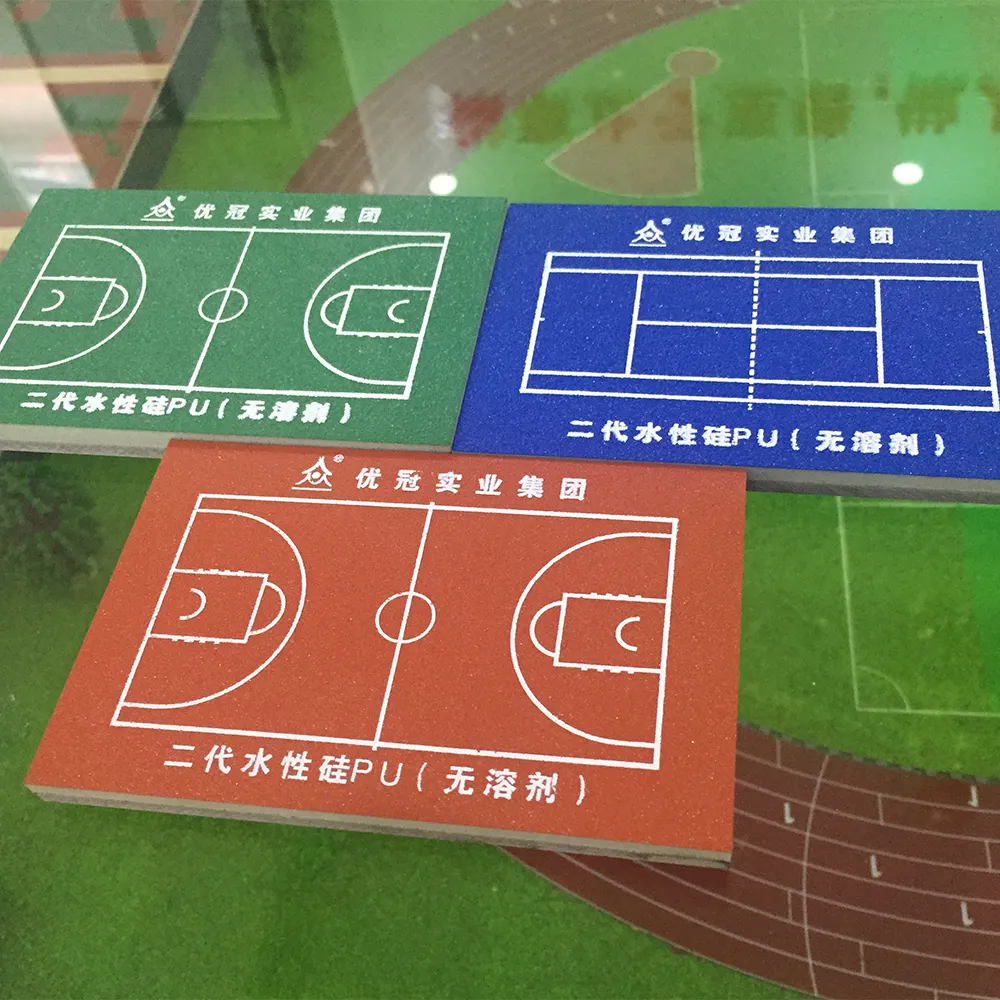 Tribunal de basquete, tribunal de tênis, tribunal de handball com silicone pu/materiais acrílicos modificados
