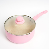 Ensemble de casseroles et poêles antiadhésives en aluminium avec base à induction, résistantes à la chaleur, pour cuisine domestique, personnalisation du logo, design moderne