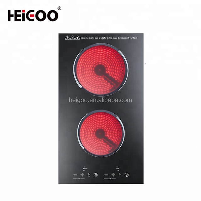 China Manufacturer Double burner Kitchen Appliances Vertical Type Domino Infrared Induction Ceramic Cooker