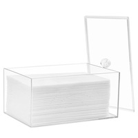 Boîte de rangement transparente en acrylique écologique, design moderne, organisateur multifonctionnel pour salle de bain, cuisine, buanderie