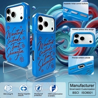 Étui de téléphone en PU brillant avec lettres mignonnes - Protection intégrale antichoc magnétique avec boutons métalliques pour iPhone 15 16 17 18 Pro Max