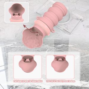 Bouteille d'eau portable de haute qualité pour animaux de compagnie, de qualité alimentaire, pour les voyages en plein air, gourde pliable en silicone pour chien, pour la promenade - Product Image 4