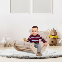 Structure d'escalade en bois Montessori pour les tout-petits et les enfants d'âge préscolaire - Design en arche et en triangle, équipement de terrain de jeu adapté aux bébés
