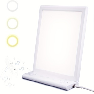 Lampu Terapi LED Portabel SAD Light untuk Jet Lag dan Depresi, Dapat Disesuaikan 10000 lux, Mesin White Noise, Terapi Cahaya Intensitas Tinggi - Product Image 3