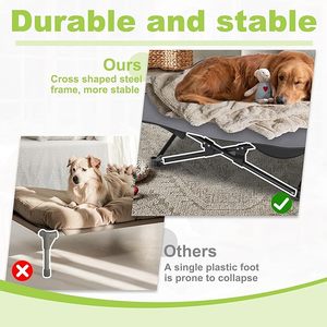 Cama elevada portátil para perros, cuna plegable estable para perros, cama de camping, cama elevada para perros - Product Image 6