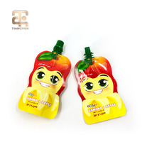 Pochette souple personnalisée pour boissons aux fruits, avec bec verseur et bouchon à vis refermable de qualité alimentaire pour l'emballage de boissons