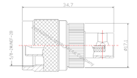 Adaptateur de connecteurs Rohs Rf d'alimentation d'usine plaqué argent N prise mâle vers 75Ohm BNC femelle Jack câble Coaxial convertisseur vidéo SDI