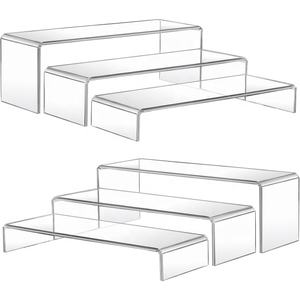 איפור אקריליק מעשי צג פלסטיק שקוף לעמוד עבור קאפקייקס-בינוני עבור תצוגה פופ שקוף - Product Image 1