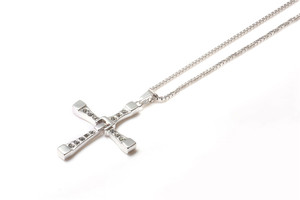 Collana a Croce Fast and Furious Domini <span class=keywords><strong>Toretto</strong></span>, Collana da Uomo alla Moda con Ciondolo a Croce con Zirconi, Pendente Hip Hop con Croce in Zirconia Cubica - Product Image 4