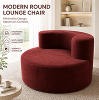 Fauteuil lounge moderne, canapé d'appoint incurvé, revêtement en tissu doux, confortable, en forme de L, éponge, pour hôtel, salon, chambre à coucher