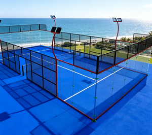 Pista de Pádel Super Panorámica con Césped Azul Completo, Estructura de Acero Galvanizado, Césped de PE de 12 mm, Complejo Residencial SPD-02 - Product Image 2