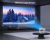 Projecteur tactile Anxin A5 Pro, nouveau design, haut-parleur intégré, WiFi 5G intelligent pour le home cinéma et le divertissement