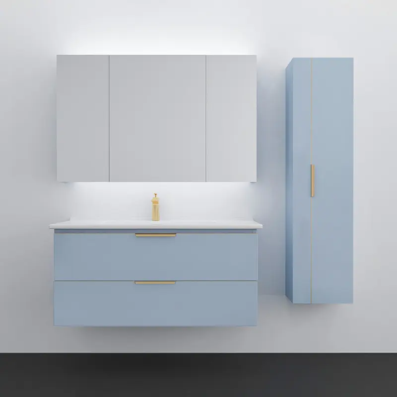 Armoire de luxe pour lavabo, armoire de salle de bains avec miroir intelligent