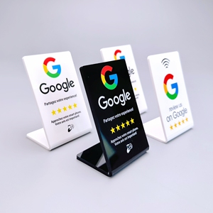 Acrilico personalizzato Nfc Google Review Menu Stand con <span class=keywords><strong>codice</strong></span> <span class=keywords><strong>Qr</strong></span> - Product Image 1