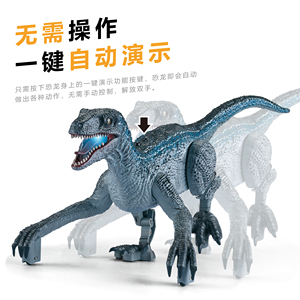 Jouet de contrôle radio infrarouge Rampage Velociraptor <span class=keywords><strong>Dinosaure</strong></span> 2.4G - Matériel en caoutchouc bleu Emballage d'origine pour enfants de 8 ans et plus - Product Image 5