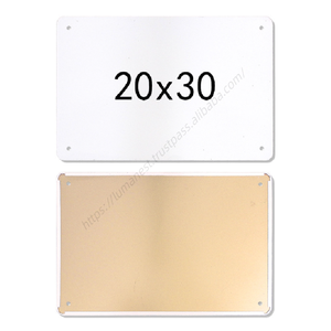 Letrero Metálico de Pared O1 para Impresión UV, Venta al por Mayor, 20x30cm, 30*15cm, 40*10cm, 30*30cm, en Blanco - Product Image 5
