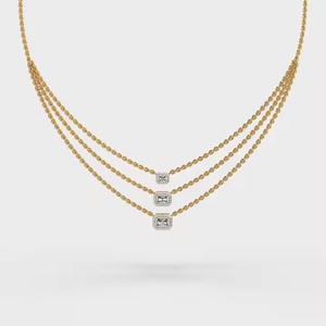 Collier de diamant de luxe fabriqué avec des pierres de haute qualité pour une mode sophistiquée et une beauté gracieuse de l'Inde - Product Image 3