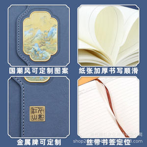 สมุดโน้ตพับสามตอน HUAWEI A5 ดีไซน์หนังย้อนยุค พิมพ์ลายซิลค์สกรีน ชุดของขวัญสำหรับองค์กรอเนกประสงค์ - Product Image 2