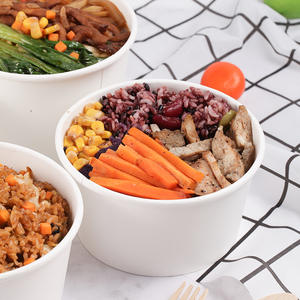 ชามสลัดกระดาษคราฟท์ทรงกลมสีน้ำตาลแบบเป็นมิตรกับสิ่งแวดล้อมสำหรับบรรจุอาหารแบบนำกลับบ้าน - Product Image 1