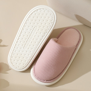 Nouvelles collections 2025 : Chaussons d'intérieur unisexes en coton pour femme, style hiver épuré, à bout ouvert avec amorti, vente en gros, collection été - Product Image 4