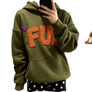 Sweat à capuche surdimensionné en coton brodé 3D personnalisable pour homme, respirant, décontracté, vêtement d'extérieur d'hiver de haute qualité - Product Image 1