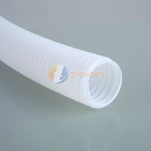Id di personalizzazione del tubo contorto in PTFE 10mm, 25mm, 50mm, tubo ondulato trasparente traslucido