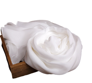 Sciarpa <span class=keywords><strong>di</strong></span> <span class=keywords><strong>seta</strong></span> bianca per la stampa <span class=keywords><strong>di</strong></span> colore bianco sciarpe in <span class=keywords><strong>Chiffon</strong></span> <span class=keywords><strong>di</strong></span> <span class=keywords><strong>seta</strong></span> 100% - Product Image 4