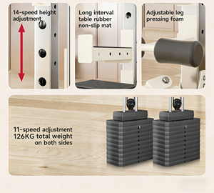 Rack de <span class=keywords><strong>musculation</strong></span> multifonctionnel pour la maison, équipement d'entraînement complet, rack à squats, entraînement des <span class=keywords><strong>bras</strong></span>, exercices pour les triceps, exercices de fitness - Product Image 4
