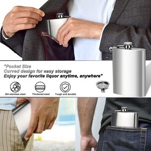 Lot de flacons à liqueur en acier inoxydable à <span class=keywords><strong>prix</strong></span> de gros, flacon à liqueur noir mat, ensemble cadeau, 8 oz, flacon rond en cuir pour sublimation pour les spiritueux - Product Image 5