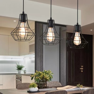 อุตสาหกรรมบาร์ห้องรับประทานอาหารห้องครัวบ้านโคมระย้าจี้แสง E27สีดำสีโลหะที่ทันสมัยนอร์ดิกโคมไฟจี้ - Product Image 3