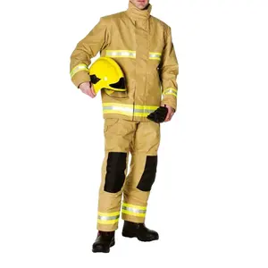 Tuta ignifuga abiti da lavoro con strisce riflettenti tuta antistatica ignifuga uniforme a strisce riflettenti per vigili del fuoco