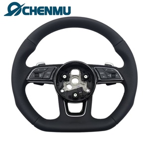 Volant en cuir véritable personnalisé pour <span class=keywords><strong>Audi</strong></span> <span class=keywords><strong>RS</strong></span> <span class=keywords><strong>A3</strong></span> A4 A5 A6 C7 B8 R8 S3 S4 S5 Q3 Q5 Q7 A7 S7, prêt à l'emploi, haute qualité - Product Image 1