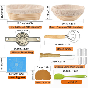 Superbaking Premium Bread Making Bakeware Set Round Sourdough Proofing Basket <b>Silicone</b> High Quality Tools Supplies - Product Image 2