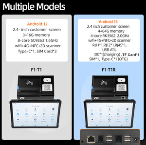 FYJ F1-T1 Tableta de Escritorio Android 13 de 11'' con SDK Gratuito, 4+64GB, Mini TPV Portátil, Caja <span class=keywords><strong>Registradora</strong></span> <span class=keywords><strong>Fiscal</strong></span> - Product Image 6