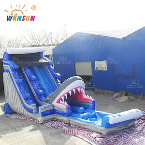 Acheter usine gonflable requin eau diapositives gonflables requin humide pour location gonflable parc aquatique d'amusement pour location