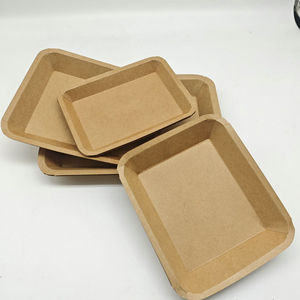 Plateau en papier kraft biodégradable, recyclable, jetable, transparent, de haute qualité et respectueux de l'environnement - Product Image 6