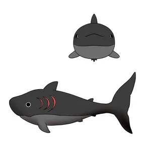 批发可爱胖乎乎的海洋动物海豚鲨鱼毛绒枕头毛绒玩具儿童定制毛绒动物玩具